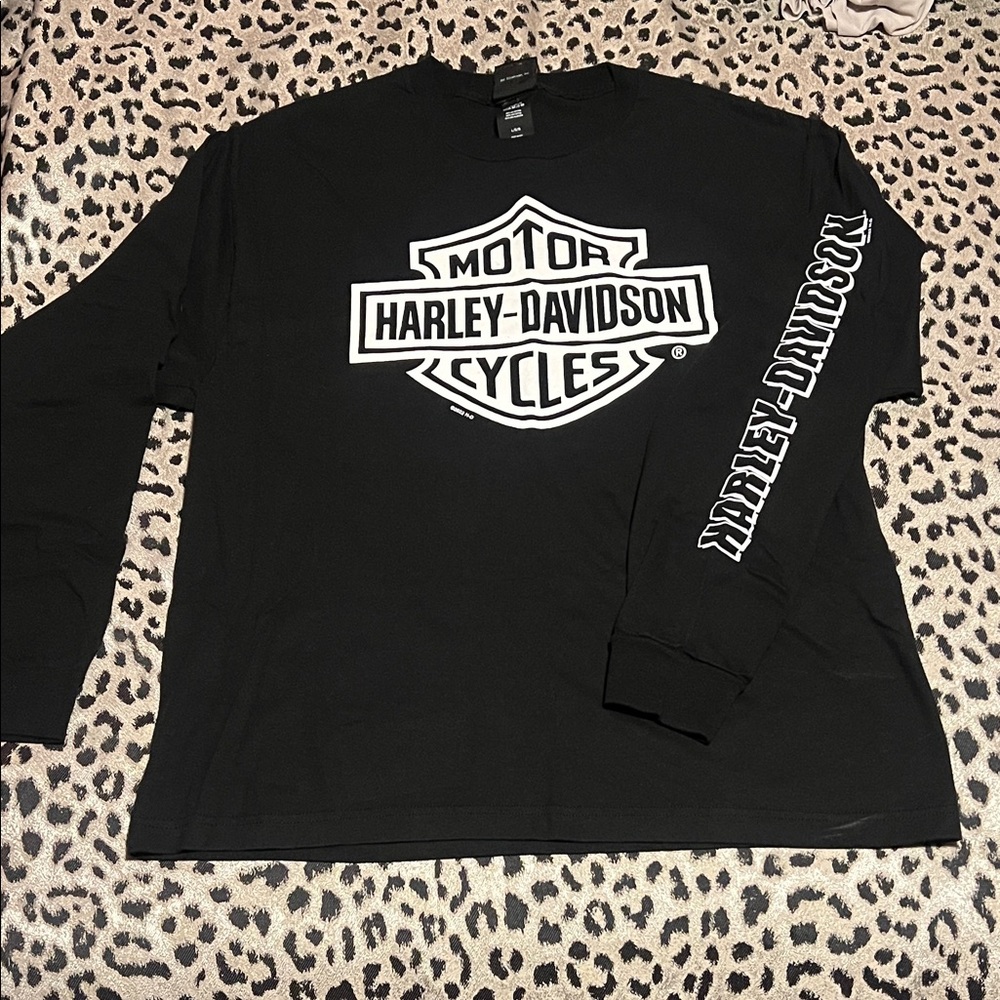 Harley-Davidson Black Long Sleeve Tee with Bold Logo